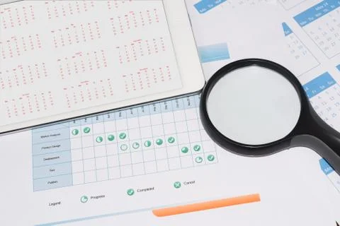 Project schedule Stock Photos