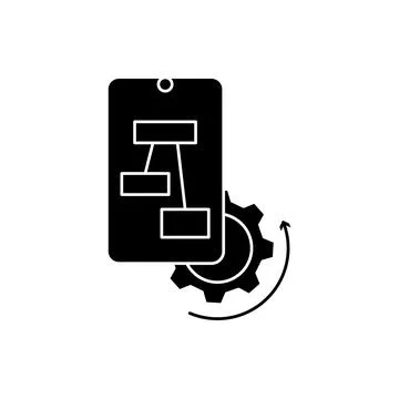 Project scheme gear icon. Simple business intention icons for ui and ux, website Stock Illustration