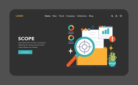 Project scope concept. Flat vector illustration Stock Illustration