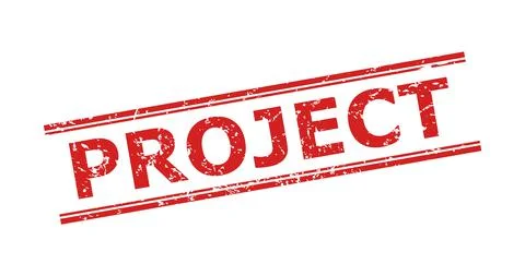 PROJECT Seal with Corroded Surface and Double Parallel Lines Stock Illustration