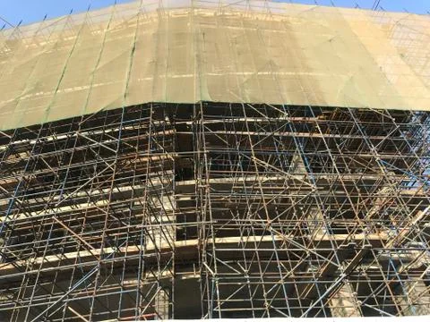 Project Site Construction under progress and activities like concreting shutt Stock Photos