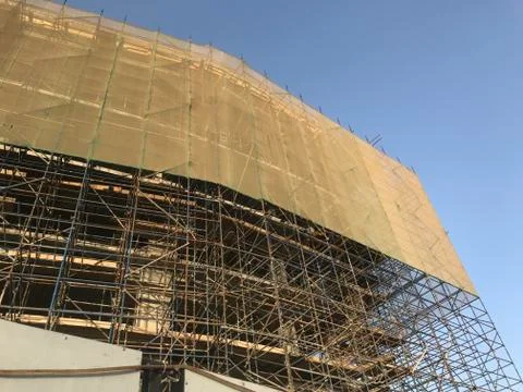 Project Site Construction under progress and activities like concreting shutt Stock Photos