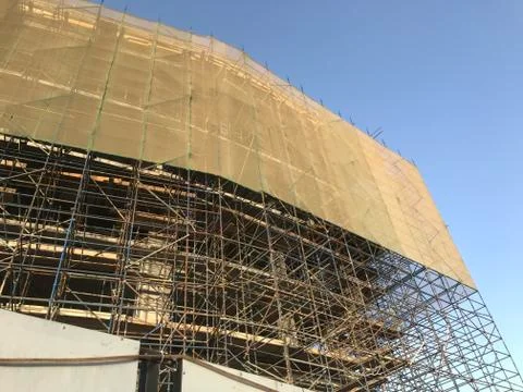 Project Site Construction under progress and activities like concreting shutt Stock Photos