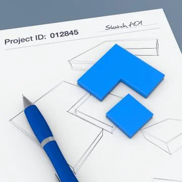 Project sketch Illustrazione stock