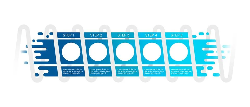 Project solution infographic chart design template Illustrazione stock