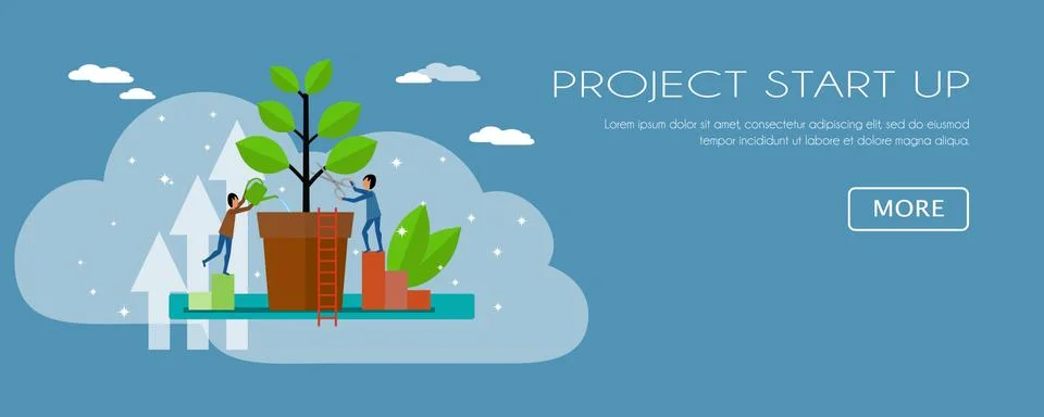 Project start up Stock-Illustration