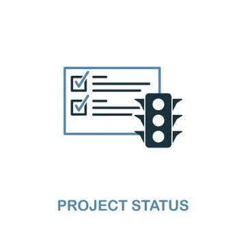 Project Status icon. Two colors premium design from management icons collection Stock Illustration