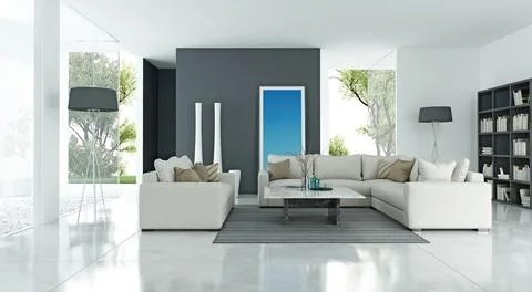 Project of a studio apartment with a modern style. Stock Illustration