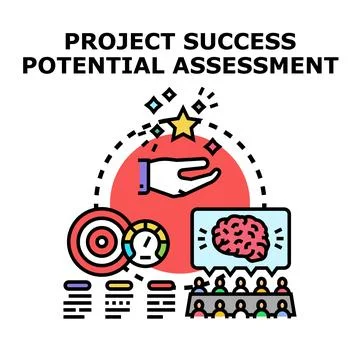 Project success potential assessment strategy development Stock Illustration