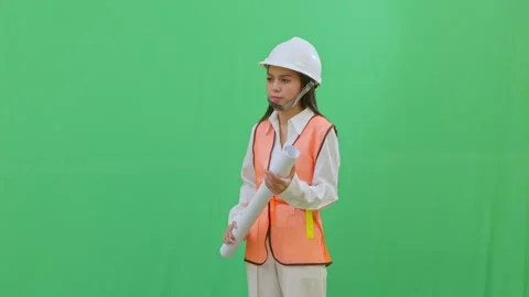 Project Supervisor Tapping Blueprints Thinking Stock Footage 331152309