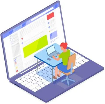 Project task management and effective planning with female analyst sitting Stock Illustration