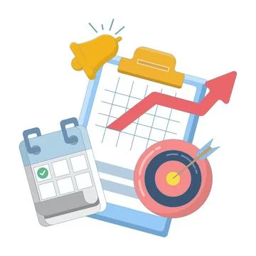 Project task management concept. efficient management, strategy and performance. イラスト素材