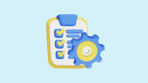 Project Task Manager 3D Icon: Ideal for business, technology, websites, apps, Stock Footage 289453478
