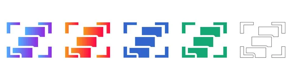 Project Task Workflow Icons 스톡 일러스트