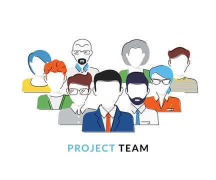 Project team avatars Illustrazione stock