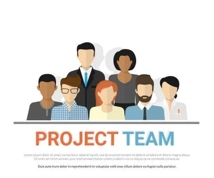 Project team avatars Stock Illustration
