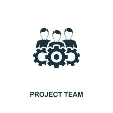 Project Team icon. Premium style design from teamwork icon collection. UI and UX Stock Illustration