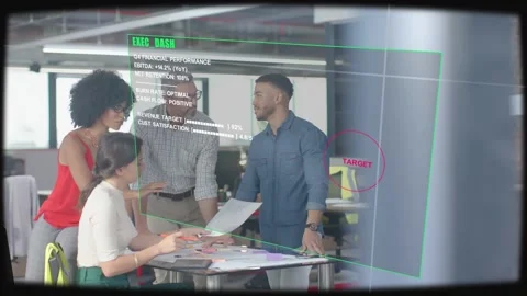 Project team responding to EXEC DASH overlay, passing papers and finalizing Stock Footage 333925418