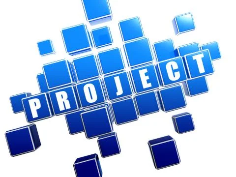 Project text and boxes Stockillustratie