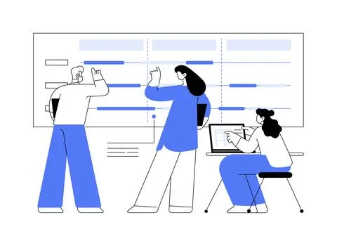 Project timeline abstract concept vector illustration. Stock Illustration