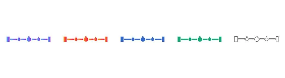 Project Timeline and Progress Tracking Icon Set Stock Illustration