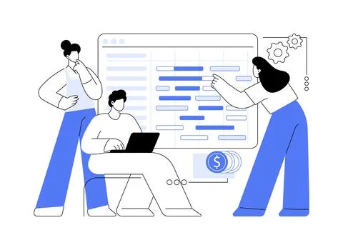 Project timeline isolated cartoon vector illustrations. 스톡 일러스트