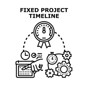 Project timeline management concept achieving business goals Stock Illustration
