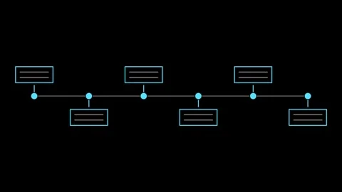 Project timeline milestones on black background overlay 4K Видео 337062533