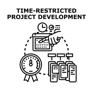 Project timeline planning and deadline management concept Stock Illustration