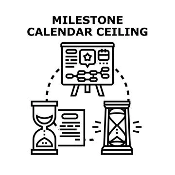 Project timeline planning concept with milestones and deadlines Stock Illustration