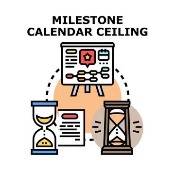 Project timeline planning concept with milestones and deadlines Stock Illustration