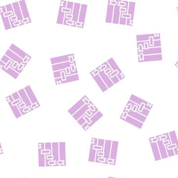 Project timelines glyph vector seamless pattern sign Stock Illustration