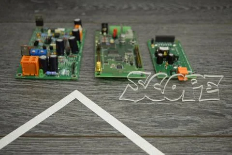 Project triangle - closeup on the scope factor Stock Photos