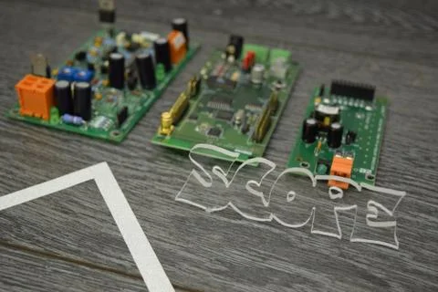 Project triangle - closeup on the scope factor Stock Photos