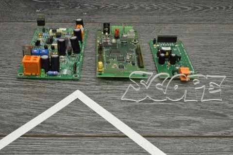 Project triangle - closeup on the scope factor Stock Photos