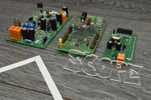 Project triangle - closeup on the scope factor Stock Photos