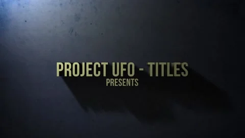Project UFO - Opening Titles After Effects stock