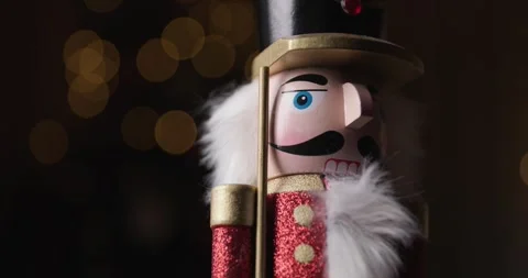 Project video of the Nutcracker from Tchaikovsky's ballet spinning with elegance 스톡 동영상 287176959