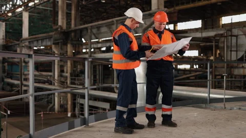 Project visualization, Factory draft, Worker input Stock Footage 252155836