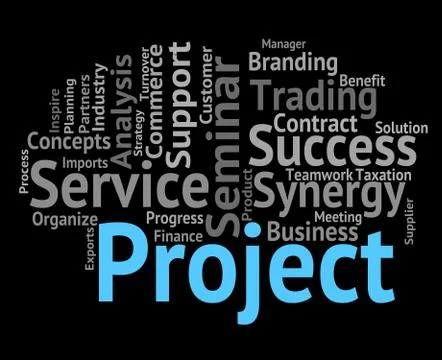 Project Word Means Activity Tasks And Scheme Stock Illustration