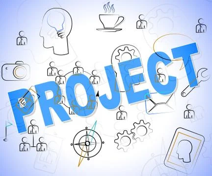  Project Word Showing Programme Scheme And Plan Stock Illustration