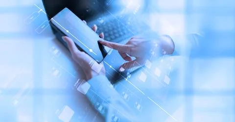 Project Workflow and Task Management in Digital Environment. 스톡 사진