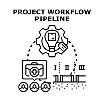 Project workflow pipeline for business development process イラスト素材