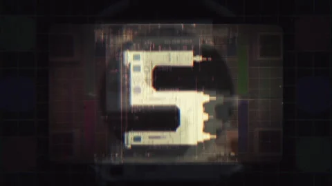 Projected film with countdown clock computer generated animation Stock Footage 241329260