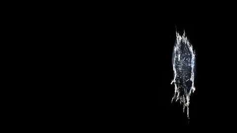 Projectile shattering glass. Stock Footage 75942001