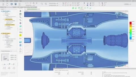 Projecting Electric Turbine 3d Model In Technical Engineering Software Interface 動画素材 277636908