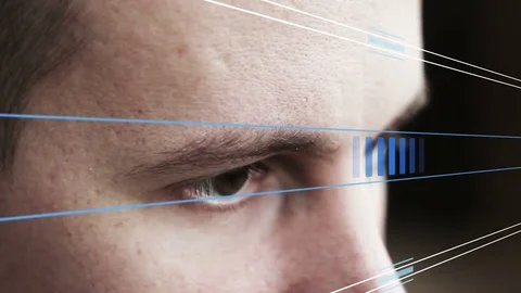 Projecting the face of computer futuristic holograms 動画素材 75457972