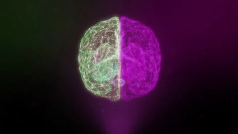 Projection Of Creative Mind Materializes On Augmented Reality Background Stock Footage 312022562