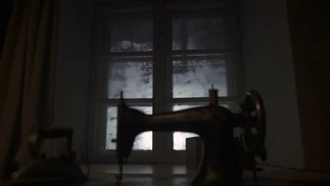 Projection with driving through forest road in window Video stock 81987547