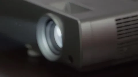 The projection equipment used for presentations Stock Footage 261642324